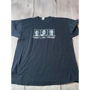 Gildan Obama Lama Ding Dong Graphic T-Shirt Mens XL Black Political‎ Satire Tee